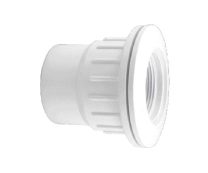 CMP Fiberglass Wall Fitting & Gasket, 1-1/2" Socket x 2" Spigot, 1-1/2" FIP, White | 25523-500-100