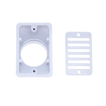 CMP Gutter Deck Drain White Fip X Soc , 2" X 2" | 25533-000-000