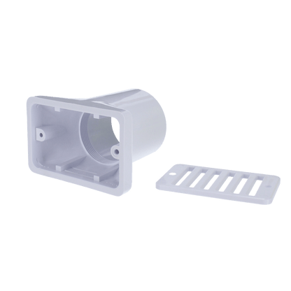 CMP Gutter Deck Drain White Fip X Soc , 2" X 2" | 25533-000-000