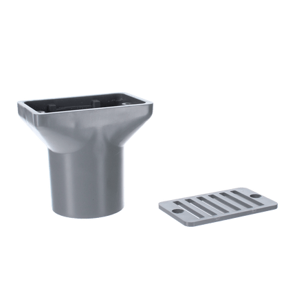 CMP Gutter Deck Drain Gray Fip X Soc , 2"