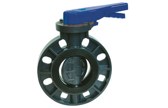 COLONIAL PVC POOL BUTTERFLY VALVE W/ LEVER HANDLE EPDM 8"