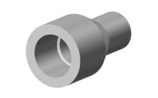 GF Central Plastics Reducer, 1" x 3/4" Socket Yellow Polyethylene Fusion - 360002165