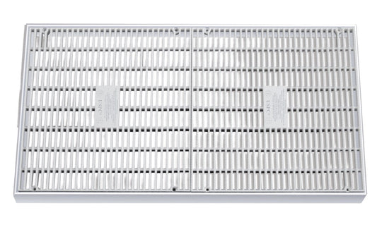 Daldorado Main Drain Frame & Grate 18"x36" White - DALMAX-FG-1836-WT