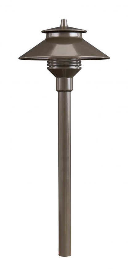 Path Light, Bi-Pin G4 2700K LED Powder Coated Bronze Metallic Die-Cast Aluminum with 18" Riser
