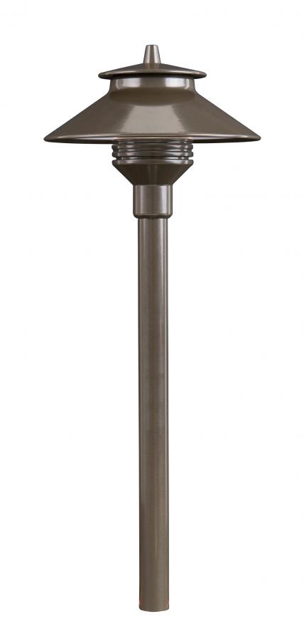 Path Light, Bi-Pin G4 2700K LED Powder Coated Bronze Metallic Die-Cast Aluminum with 18" Riser