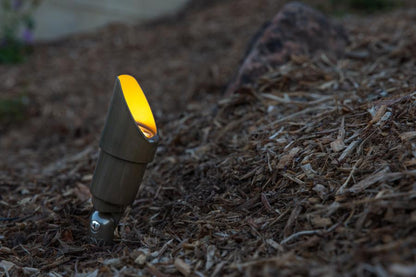 Up Light, GU5.3 MR-16 2700K LED Powder Coated Bronze Metallic Die-Cast Zinc/Aluminum Reflectore Stellato Series Long Shroud