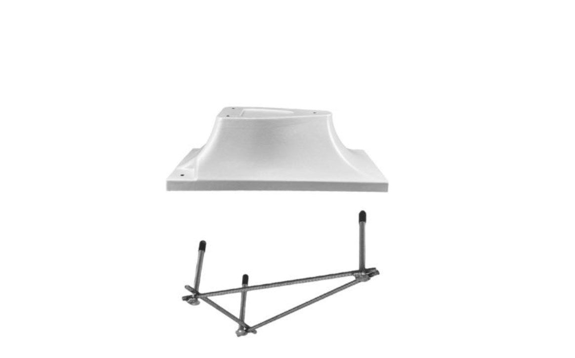 Global Pool Products 3 Bolt Base For 6' Board White W/ Jig - GPP-DB-3B6-W