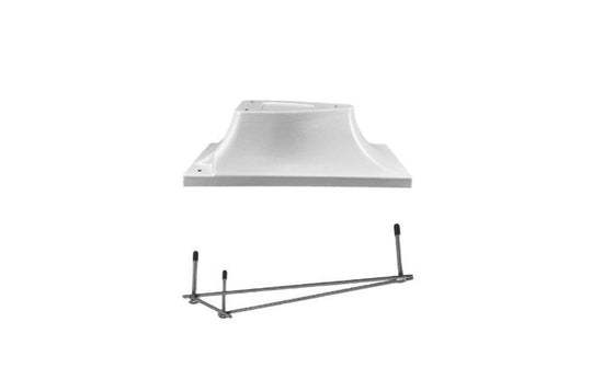 Global Pool Products 3 Bolt Base For 8' Board White W/ Jig - GPP-DB-3B8-W