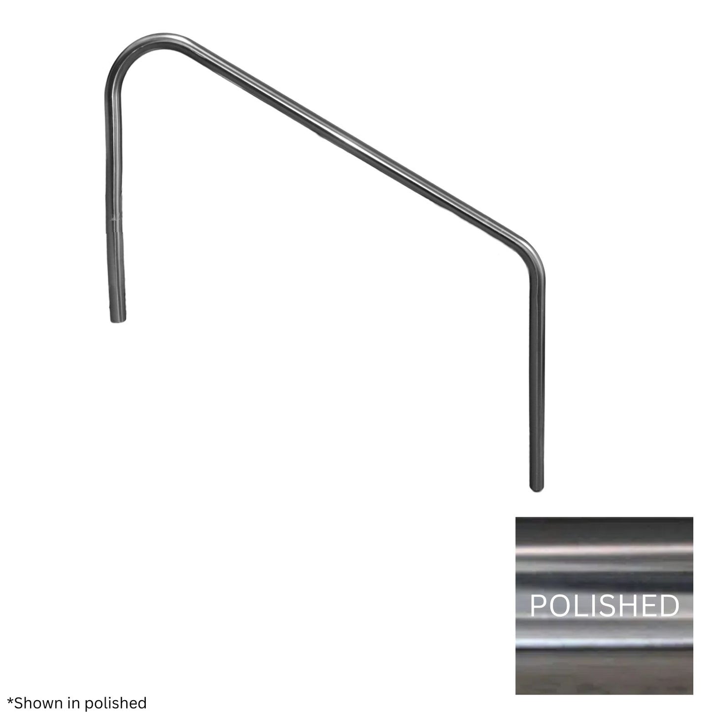 Global Classic 2 Bend 5' Stair Rail Polished .049 | Global-Rl-C49-2Bndsr5-Ss