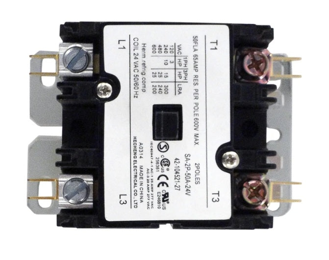 Raypak H000043 Contactor For Model 5100, 6100, 5100ti Pool Heater, 50 A