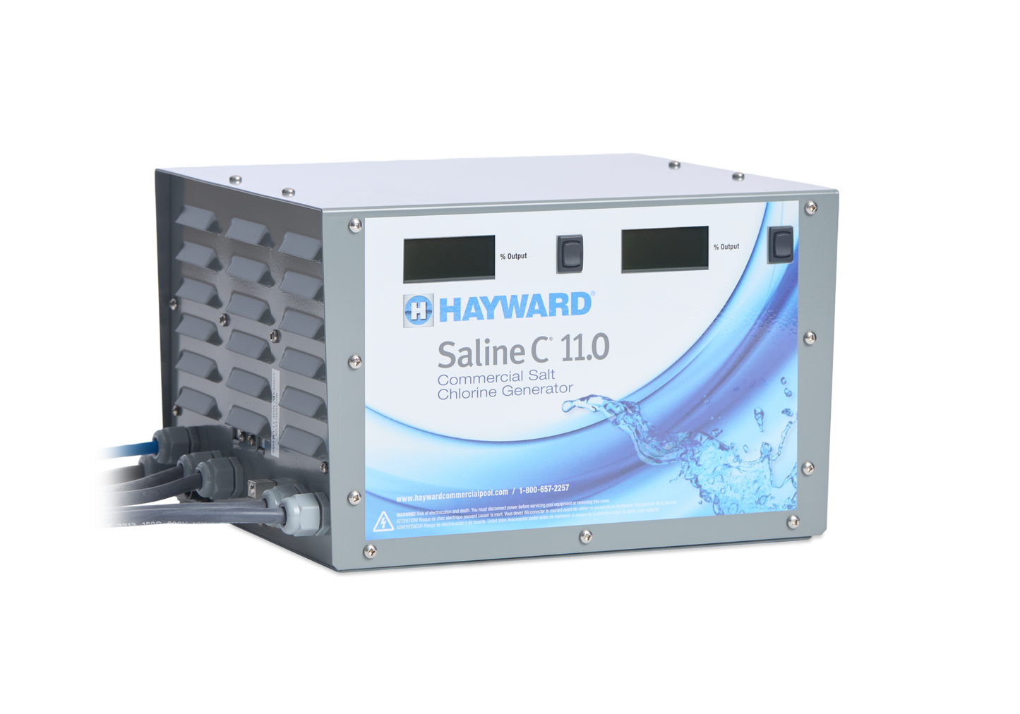 Hayward Saline C 11.0 Commercial Salt Chlorine Generator, 120 V, 50/60Hz, 10 Amp, Clear Plastic | HCSC110