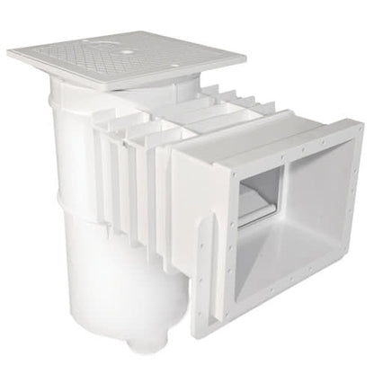 Hayward Vinyl/Fiberglass Auto-Skim Series Skimmer w/Square Cover,  2" Threaded, White | SP1084