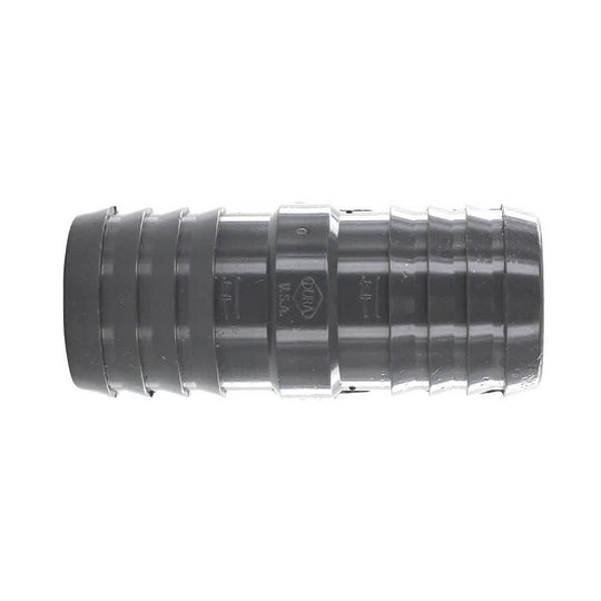 Coupling, 1-1/4" Insert Gray PVC