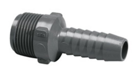 Adapter, 2 x 1-1/2" MPT x Reducing Insert Gray PVC