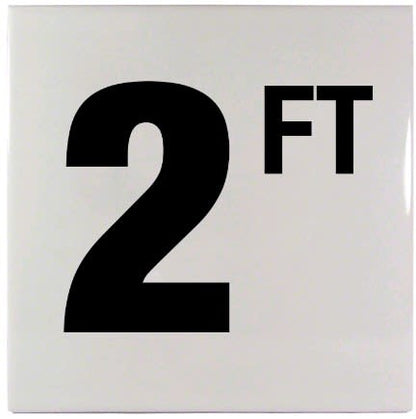 Inlays 2 W/Ft Depth Marker-Ceramic , 2FT SM | C610020
