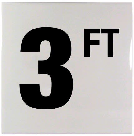 Inlays 3 Ft  Smooth Marker Tile , 3FT SM | C610030