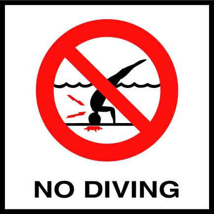 Inlays No Diving W/ Int'L Symbol , SM | C611500