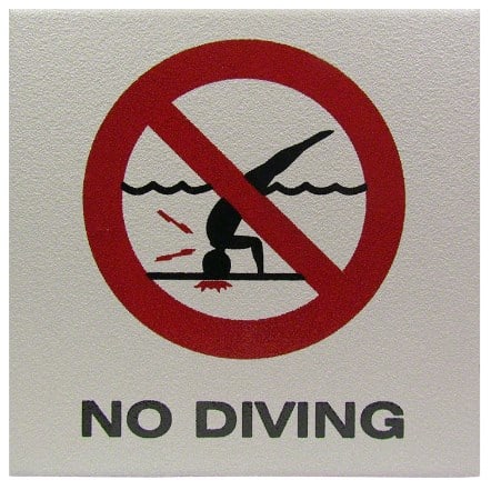 Inlays No Diving W/ International  Symbol , SR | C621500