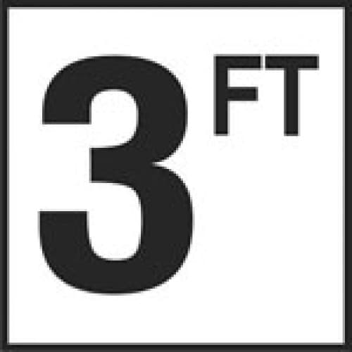 INLAYS 3 w/' DEPTH MARKER-CERAMIC 8" Black/WHT SKID RESISTANT