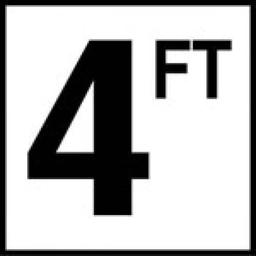 INLAYS 4 w/' DEPTH MARKER-CERAMIC 8" Black/WHT SKID RESISTANT
