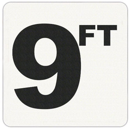 Inlays 9Ft Vinyl Depth Marker | V620090