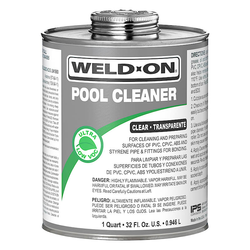 IPS Weld-On Pool Cleaner, Low VOC, Clear, 1 qt