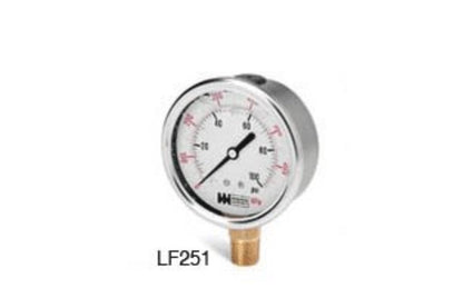 Weiss Instruments .25" Bottom Compound Gauge 2.5" 30"-0-60PSI - LF251-V60-4L