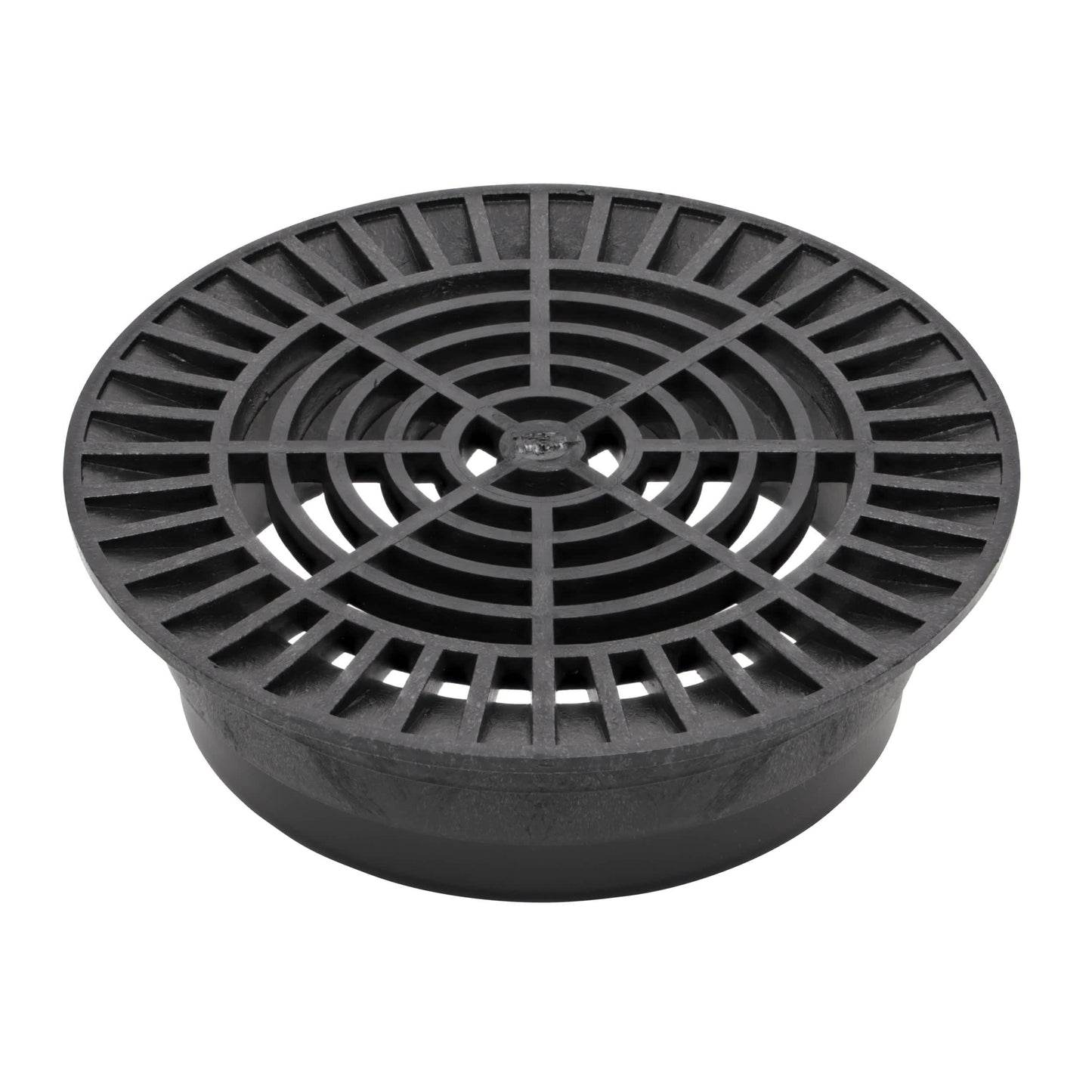 10" Round HDPE Black Flat Grate | NDS1040