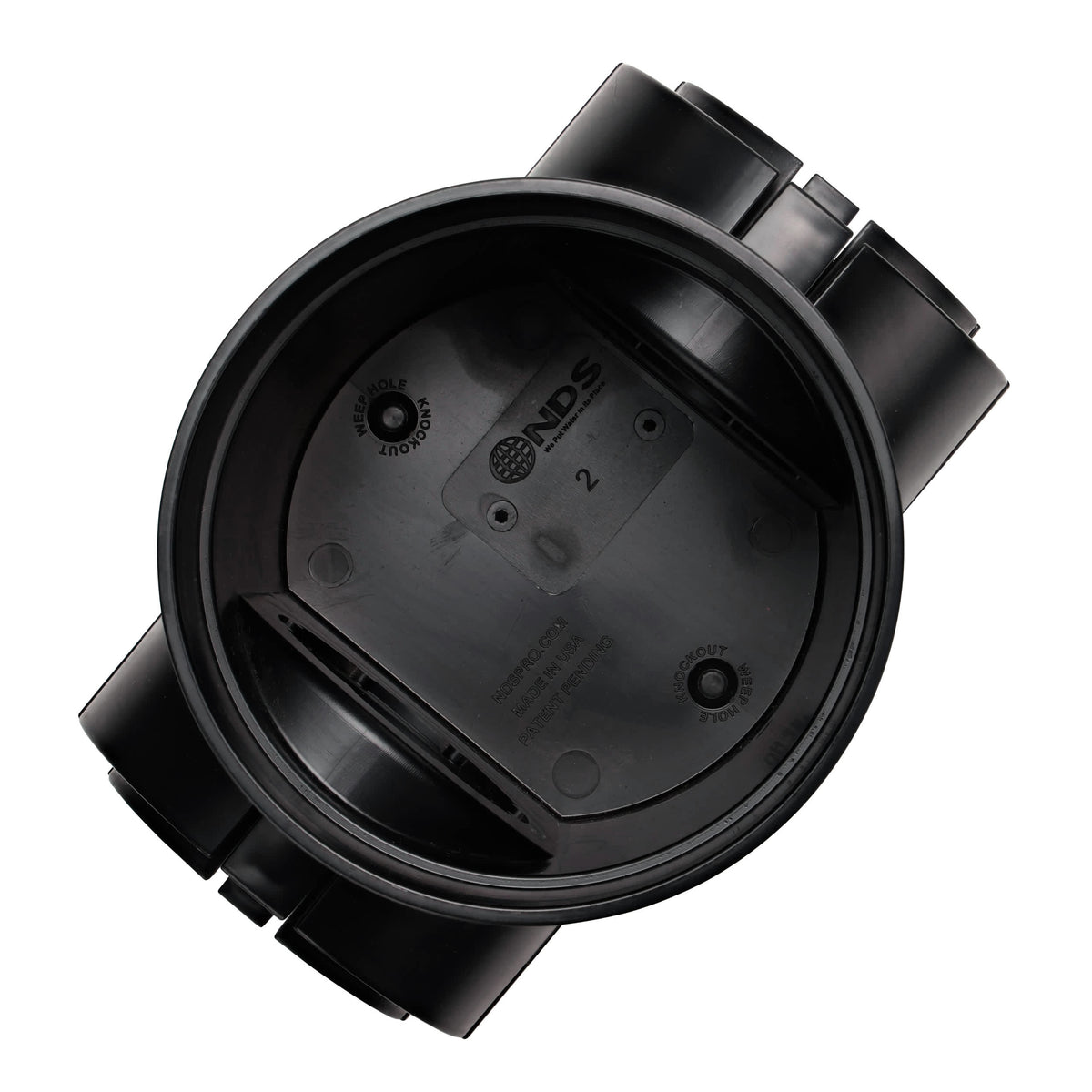 NDS Locking Outlet, 6" 2-Outlet Black Double For Spee-D Basins 10/Pack | 201