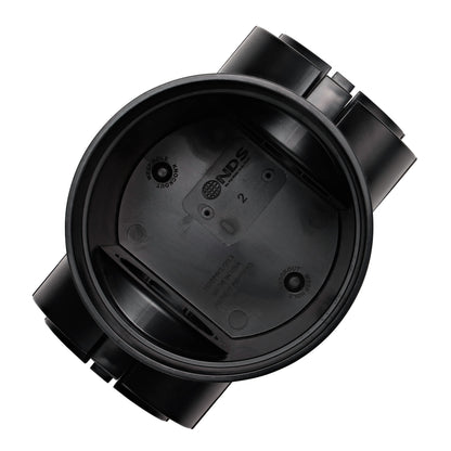 NDS Locking Outlet, 6" 2-Outlet Black Double For Spee-D Basins 10/Pack | 201