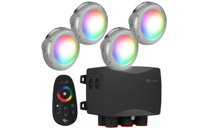 PAL Lighting 3 1/3" 65W Treo Max Multi-Color 4 Light Pack with WiFi - 64-EGTMXPK4-WIFI