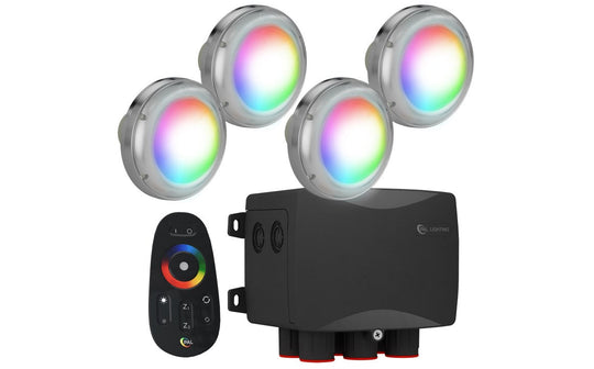 PAL Lighting 3 1/3" 65W Treo Max Multi-Color 4 Light Pack with WiFi - 64-EGTMXPK4-WIFI
