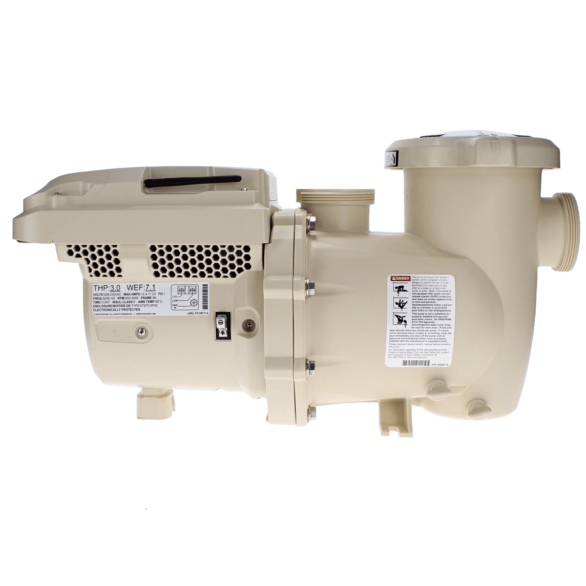 Pentair IntelliFlo3 VSF Variable Speed 3HP Plus Flow Pool Pump 011076 - view 6