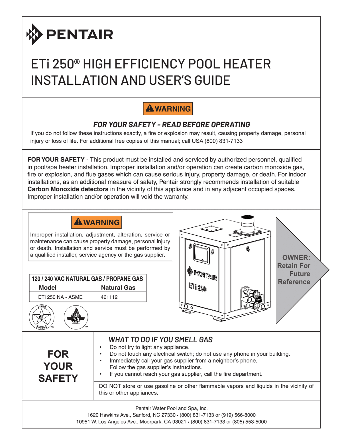 Pentair ETI400 Thermal Fuse | 475998