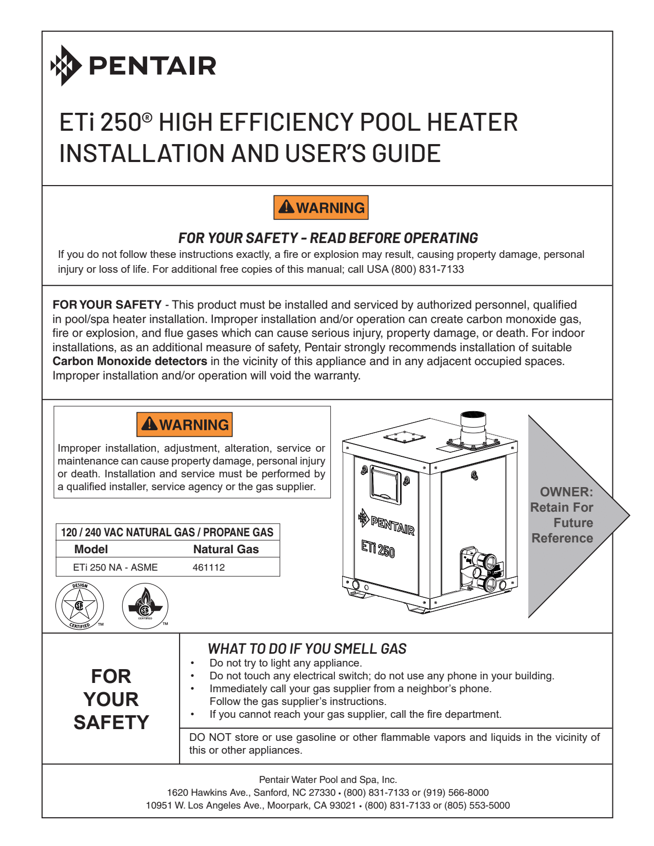 Pentair ETI400 Thermal Fuse | 475998