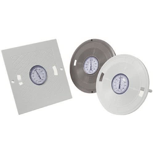 Pentair 9-7/8" Skimmer Lid with Thermometer for SwimQuip, Swimrite, Jacuzzi (New Style), Hayward, White | L1
