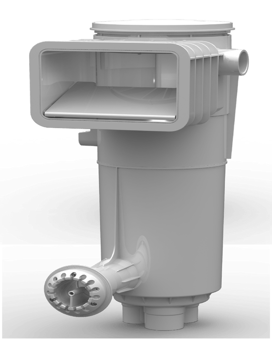 Paramount ParaskimV Venturi Skimmer Without Deck Ring & Lid, Includes Return Guard Assembly, White Throat, Concrete Pools | 004702100100
