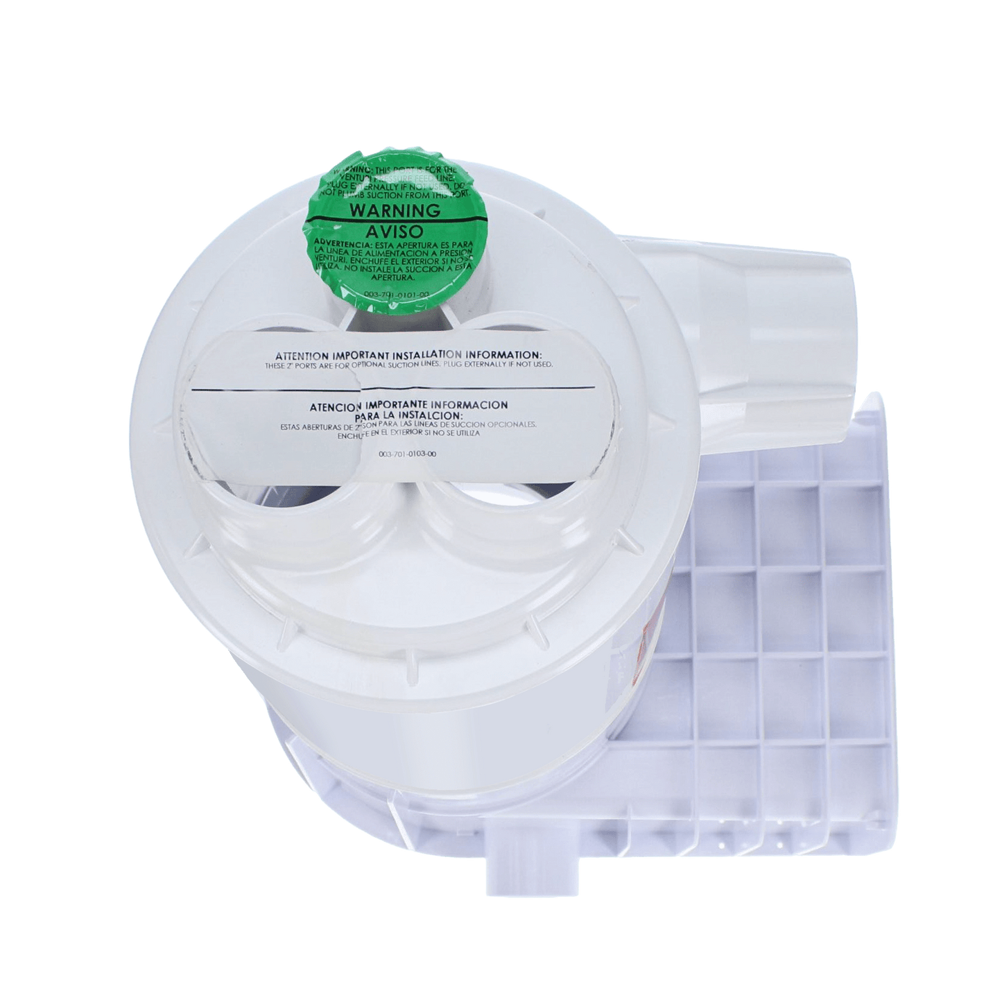 Paramount ParaskimV Venturi Skimmer with Deck Ring, Lid & Return Guard Assembly, White Throat, Beige, Concrete Pools | 004702100107