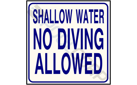 National Stock Sign Co. No Diving SC Approved Sign 24" x 24"