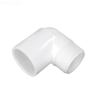 Westlake Pipe & Fittings Street Elbow, 1-1/2" MPT x Slip White PVC Schedule 40 90 Degree - 410015