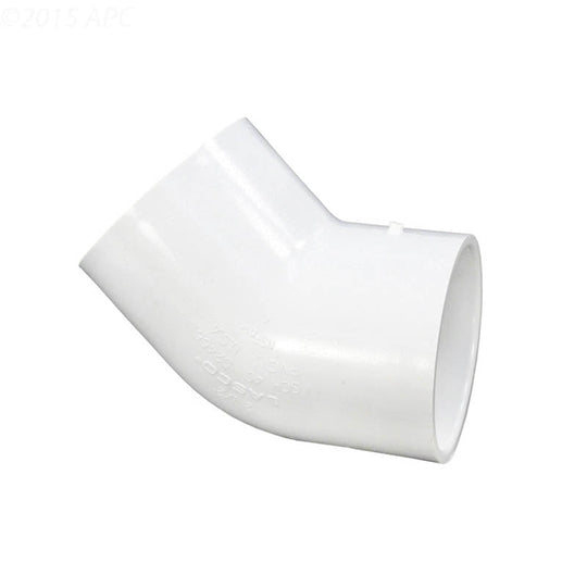 Westlake Pipe & Fittings Elbow, 2-1/2" Slip White PVC Schedule 40 45 Degree - 417025