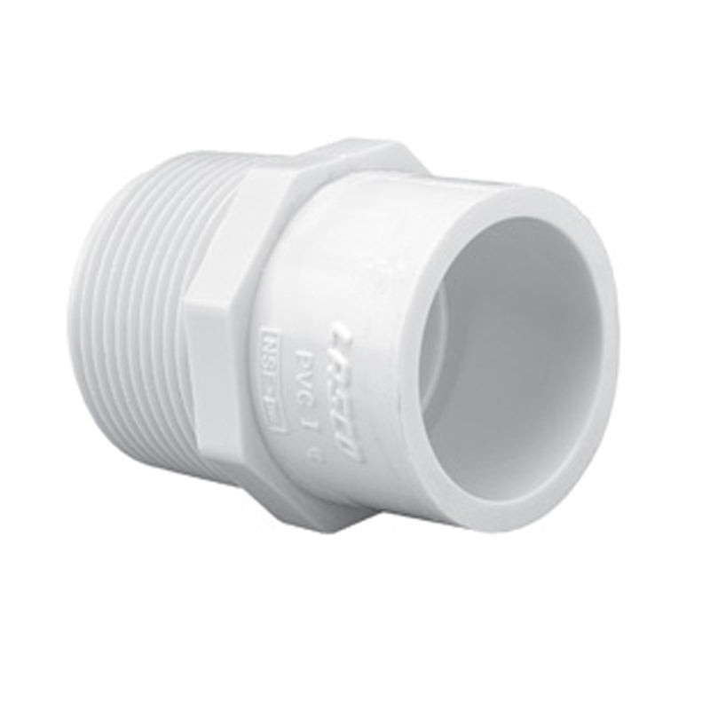 Westlake Pipe & Fittings Reducing Adapter, 2 x 3" MPT x Slip White PVC Schedule 40 - 436253