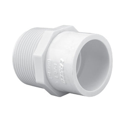 Westlake Pipe & Fittings Reducing Adapter, 2 x 3" MPT x Slip White PVC Schedule 40 - 436253