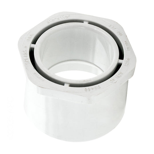 Westlake Pipe & Fittings Reducing Bushing, 2-1/2 x 1-1/2" Spigot x Slip White PVC Schedule 40 - 437291