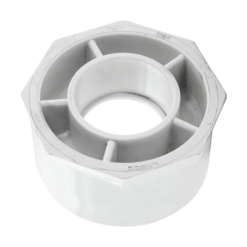 Westlake Pipe & Fittings Reducing Bushing, 4 x 2" Spigot x Slip White PVC Schedule 40 - 437420