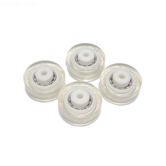 Pentair R201558 #175 1-3/8'' x 3/8'' Ball Bearing Polyurethane Wheel, 4 per Card Bubble Pack