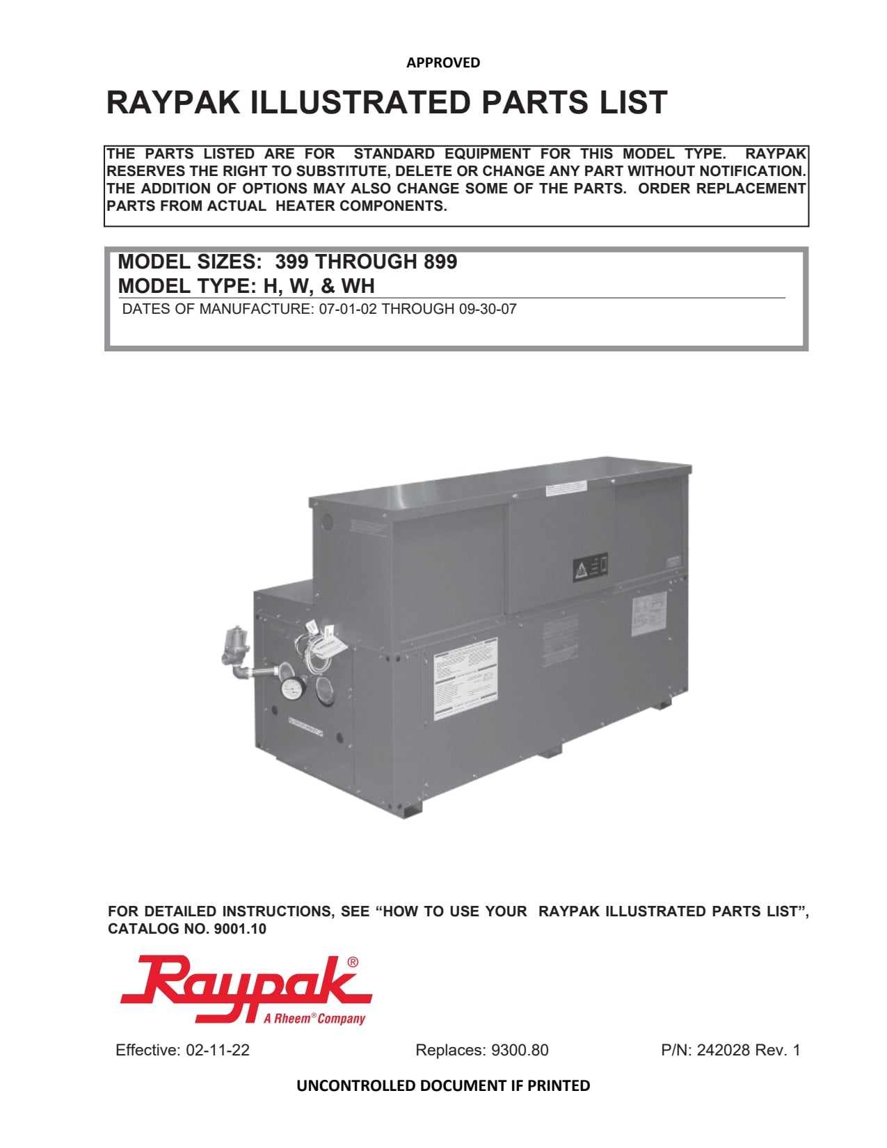 Raypak Heater Flow Switch Kit | 007142F