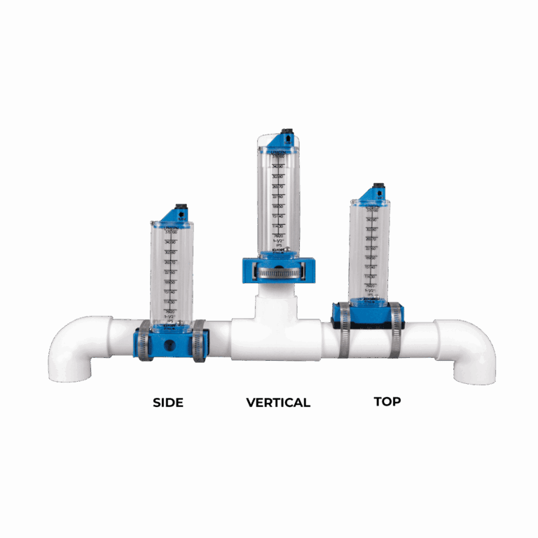 Rolachem 2" PVC Flowmeter, Side Mount, for Horizontal Pipe, 40 - 140 GPM | 570351S