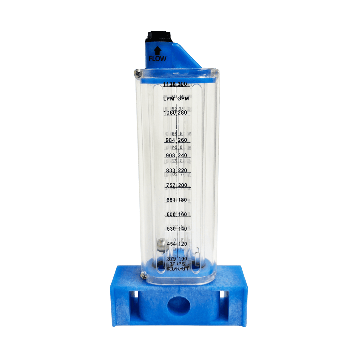 Rolachem 3" PVC Flowmeter, Vertical Mount, For Vertical Pipe, 100 - 300 Gpm , 3" | 570371V