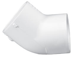 Elbow, 3" Slip White PVC Schedule 40 45 Degree